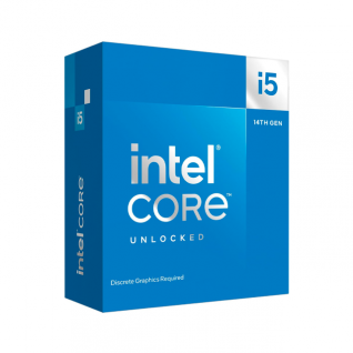 Procesador Intel Core i5-14600KF | 14 núcelos / 6 P-Cores / 8 E-Cores | LGA 1700 | 2.6 GHz (Base) / 5.3 GHz (OC) | Requiere Tarjeta de Video | BX8071514600KF