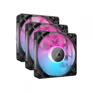 Kit de 3 Ventiladores Corsair iCUE LINK RX120 RGB | 120mm x 25mm (3 Piezas) | RGB |  2100 RPM | Concentrador del sistema iCUE LINK incluido | CO-9051018-WW