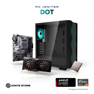 PC Igniter Dot | R7 5700X | RX 7600 8GB | 32GB de RAM | SSD 1TB