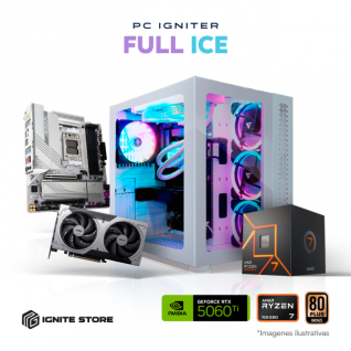 PC Igniter Full Ice | R5 7600 | RTX 5060 Ti 8GB | 32GB de RAM | SSD 1TB