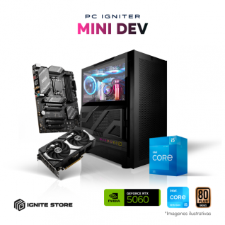 PC Igniter Mini Dev | Core i5 12400F | RTX 5060 8GB | 32GB de RAM | SSD 1TB