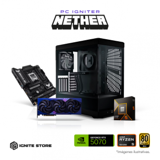 PC Igniter Nether | R5 9600X | 5070 12GB | 32GB de RAM | SSD 1TB
