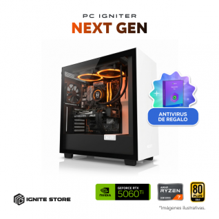 PC Gamer Igniter Next Gen | R7 5700X | RTX 5060 TI 16GB | 16GB de RAM | SSD 1TB + Antivirus Kaspersky Plus 1 Año