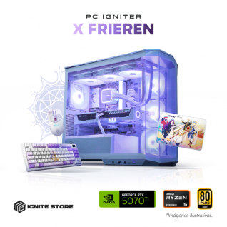 PC Gamer Igniter x Frieren | AMD Ryzen 5 9600X | NVIDIA GeForce RTX 5070 Ti 16GB | 32GB RAM DDR5 | SSD 1TB + Kit Gamer Inalámbrico MSI Edición Frieren: Teclado Mecánico, Mouse y Mousepad 