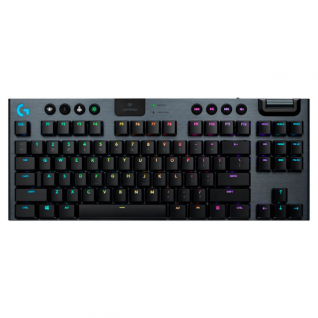 Teclado Gamer Inalámbrico Logitech G915 - Mecánico - Switches GL Táctil - TKL - Perfil Bajo - Inglés - Lightspeed - Carbón - RGB Lightsync - 920-009495