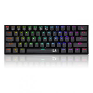 TECLADO INALAMBRICO MECANICO REDRAGON DRACONIC NEGRO RGB 60% SWITCH CAFE (INGLÉS)(HOTSWAP)  / K530-RGB