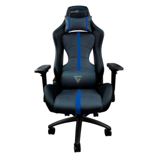 SILLA GAMER GAME FACTOR AZUL RECLINABLE 4D TACTO PIEL 150KG - CGC650-BL