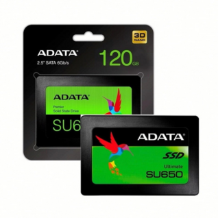 Unidad SSD 2.5" ADATA SU650 120Gb - 3D NAND - 520Mb/s - 450Mb/s - ASU650SS-120GT-R