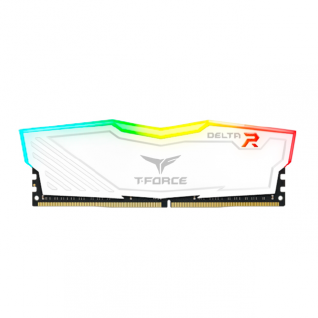MEMORIA RAM DDR4 8GB 3600MT/s TEAMGROUP T-FORCE DELTA RGB BLANCO / TF4D48G3600HC18J01