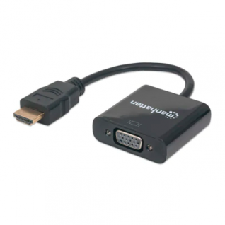 CONVERTIDOR MANHATTAN VIDEO HDMI A SVGA NEGRO BOLSA 151467