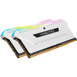 Kit de memoria RAM DDR4 16GB (2x8GB) | 3600MT/s | CL18 | Corsair Vengeance RGB Pro SL Blanco | CMH16GX4M2D3600C18W