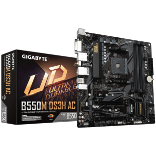 TARJETA MADRE GIGABYTE B550M DS3H AC MATX SOCKET AM4 DDR4 REV1.5 - B550M DS3H AC