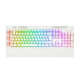 Teclado Alámbrico Redragon Shiva K512 | Full Size | Membrana | Cable Reforzado | RGB | Blanco | Español | K512RGB-SP