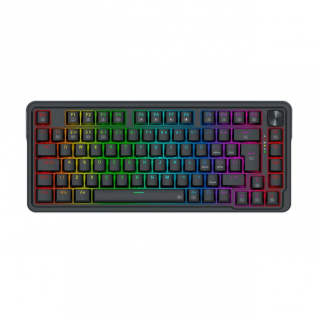 Teclado Gamer Mec&aacute;nico Al&aacute;mbrico Redragon Ucal Magnetic | 75% | Switches Magn&eacute;ticos | Gasket Mount | Perilla de Volumen | Espa&ntilde;ol | RGB | Negro | K673RGB-M-SP