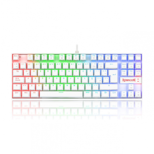 Teclado Alámbrico Metálico Redragon Kumara White K552W | TKL | Switch Redragon Blue | Español | K552W-RGB-SP