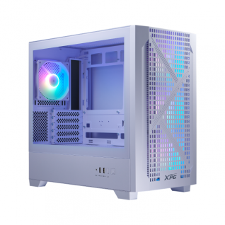 Gabinete ADATA XPG LANDER 300 | Mini Torre | Micro-ATX / Mini-ITX | USB-A 3.2 | Cristal Templado | Incluye 4 Ventiladores ARGB | Blanco | LANDER300MAA-WHCWW