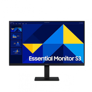 Monitor Plano Samsung Essential S3 | 24" | 1920 x 1080 (FHD) | IPS | 100Hz | 5ms (GTG) | AMD FreeSync | HDMI 1.4 / VGA | Negro | LS24D300GALXZX