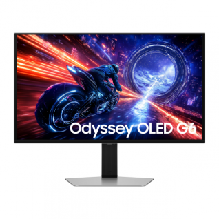 Monitor Gamer Plano Samsung Odyssey G6 G60SF | 27" | 2560 x 1440 (WQHD) | QD-OLED | 500 Hz | 0.03 ms (GTG) | FreeSync / G-Sync / HDR | HDMI 2.1 / DisplayPort 1.4 / USB-A 3.2 Gen1 / Jack 3.5 mm | RGB | Plateado | LS27FG602SLXZX