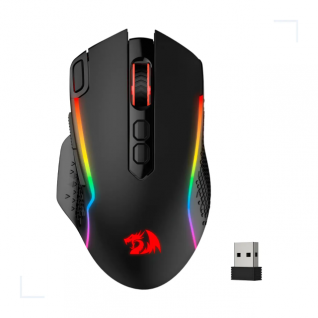 Mouse Gamer Inal&aacute;mbrico Redragon TAIPAN M810 PRO | Hasta 10,000 DPI | Sensor &Oacute;ptico de Alta Precisi&oacute;n | 8 Botones Programables | 2.4GHz / Cable | RGB | Negro | M810RGB-PRO