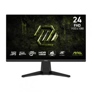 Monitor Gamer Plano MSI MAG 245F X24 | 24" | 1920 x 1080 (FHD) | IPS | 240Hz | 0.5ms (GTG) | Adaptive Sync / HDR Ready | HDMI 2.0 / DisplayPort 1.2 / Jack 3.5mm | Negro | MAG 245F X24