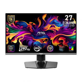 Monitor Gamer MSI MAG 272UP QD-OLED X24 | QD-OLED | 26.5" | 3840x2160 4K Ultra HD | 240Hz | HDMI | DisplayPort | Negro | MAG 272UP QD-OLED X24