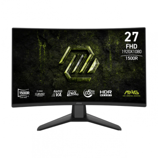 Monitor Gamer Curvo MSI MAG 274CF X24 | 27" | 1920 x 1080 (FHD) | Rapid VA | 240Hz | 0.5ms (GTG) | 1500R | AMD FreeSync Premium / HDR / Modo Consola | HDMI 2.0b / DisplayPort 1.2a / Jack 3.5mm | Negro | MAG 274CF X24