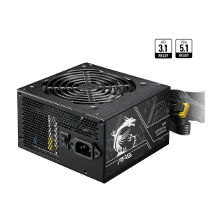 Fuente de Poder MSI MAG A750BN PCIE5 III | 750W | 80 PLUS Bronze | 24-pin ATX | 120mm | No Modular | Compatible con ATX 3.1 y PCIe 5.1 | Negro | MAG A750BN PCIE5 II