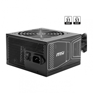 Fuente de Poder MSI MAG A850GN PCIE5 | 850W | 80 PLUS Gold | No Modular | 120mm | Compatible con ATX 3.1 y PCIe 5.1 | Negro | MAG A850GN PCIE5
