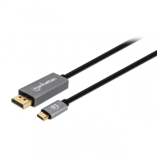 Cable Adaptador Manhattan USB-C a DisplayPort | 2 m | 8K@60HZ | Contactos chapados en oro | Negro | 354844
