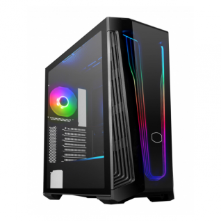 Gabinete Cooler Master MasterBox 540 | Media Torre | E-ATX / ATX / Micro-ATX / Mini-ITX | USB-A 3.2 / USB-C 3.2 | 1 Ventilador ARGB Preinstalado | Panel Frontal ARGB | Cristal Templado | Negro | MB540-KGNN-S00