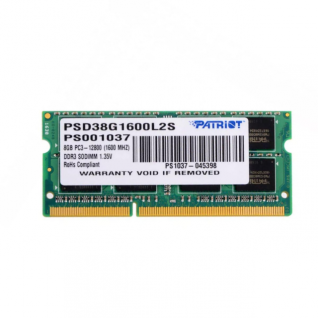 MEMORIA RAM DDR3L 8GB 1600MHZ PATRIOT - PSD38G1600L2S
