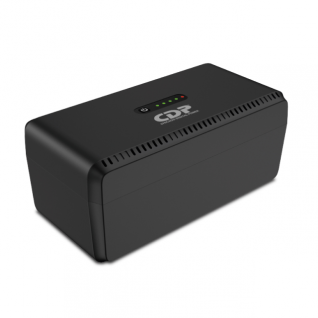 Mini No Break CDP MINIUPS20KMAH | 18W | 20000 mAh | Corriente Directa | 1 x USB-A / 1 x USB-C / 3 x DC / 2 x Ethernet RJ45 | Ideal para M&oacute;dem, Router y C&aacute;maras | Negro | MINIUPS20KMAH
