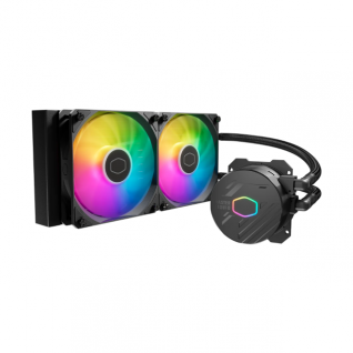 Enfriamiento Líquido Cooler Master MasterLiquid 240L Core ARGB Spectrum | 240 mm | AM5 / AM4 | LGA 1700 / 1200 / 1151 / 1150 / 1155 / 1156 | ARGB | Negro | MLW-D24M-A18PS-R1