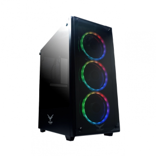 Gabinete Gamer Naceb Player | ATX | 3 Ventiladores preinstalados | Cristal Templado | Color Negro | USB 3.0 | NA-0603