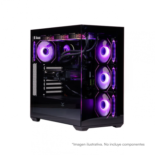 Gabinete NACEB Nebula | ATX / Micro-ATX / Mini-ITX | 4 Ventiladores Preinstalados | Color Negro | NA-0637N