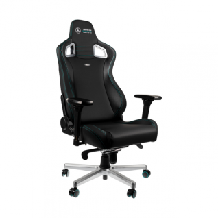 Silla Gamer noblechairs EPIC Mercedes-AMG Petronas F1 Team | Hasta 120 kg | Coj&iacute;n Lumbar | Reposabrazos 4D | Estrella de Aluminio | Inclinaci&oacute;n de Hasta 135 Grados | Edici&oacute;n Especial | Negro / Verde PETRONAS | NBL-EPC-PU-MPF