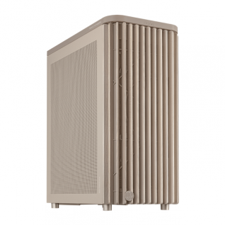 Gabinete ASUS ProArt PA401 Wood Edition | Media Torre | ATX | 2 x USB A / 1 x USB C | Incluye 3 Ventiladores | Panel de Malla Mesh | Acentos de Madera Artesanal | Beige | PA401/BEIGE/WOOD/MESH