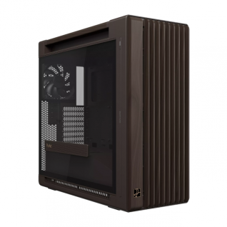 Gabinete ASUS ProArt PA602 Wood Edition | Media Torre | E ATX / ATX / Micro ATX / Mini ITX / DTX / Mini DTX | 4 x USB A / 1 x USB C | Incluye 3 Ventiladores | Cristal Templado | Acentos de Madera de Nogal | Caf&eacute; | PA602/WALNUT WOOD/BRN/TG