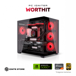 PC Gamer Igniter WorthIT | AMD Ryzen 7 7800X3D | NVIDIA GeForce RTX 5060 Ti 16GB | 32GB RAM DDR5 | SSD 1TB