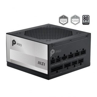 Fuente de Poder MSI PRO A850PL PCIE5 | 850W | 80 PLUS Platinum | Full Modular | 120mm | Compatible con ATX 3.1 y PCIe 5.1 | Blanco / Negro | PRO A850PL PCIE5