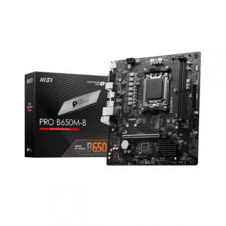 Tarjeta Madre MSI PRO B650M-B | mATX | Socket AM5 | AMD B650 | 2x DDR5 (Máx 128GB) |  HDMI | PRO B650M-B