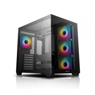 Gabinete Deepcool CG530 4F | ATX / Micro-ATX / ITX  | Back Connect ATX / Mini-ATX | 4 Ventiladores Preinstalados | Color Negro | R-CG530-BKADA4-G-1