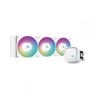 Enfriamiento Líquido DeepCool LE720 | 3 x 120mm | 500-2550 RPM | 17.8 dBA | LGA1851/1700 | AM5/AM4 | Color Blanco | R-LE720-WHAMMN-G-1