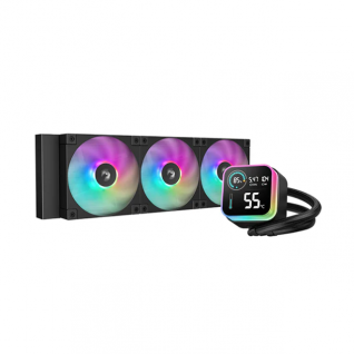 Enfriamiento Líquido DeepCool LQ360 | 3 x 120mm | 600~2400 RPM | RGB | 38.71 dB(A)Display LED Digital | Color Negro | R-LQ360-BKLSMW-G-1 