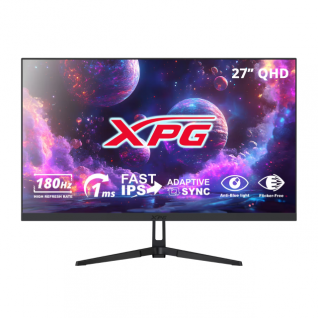 Monitor Gamer Plano ADATA XPG RIFT R27Q8 BK | 27" | 2560 x 1440 (QHD) | IPS | 180 Hz | 1 ms (MPRT) | Adaptive Sync / HDR | HDMI 2.0 / DisplayPort 1.4 | Negro | RIFT R27Q8 BK
