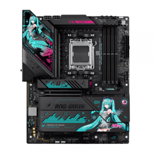 Tarjeta Madre ASUS ROG STRIX X870E-H GAMING WIFI7 Edición Hatsune Miku | ATX | AM5 | AMD X870E | DDR5 (Hasta 256GB) | HDMI / USB4 / USB-C | Wi-Fi 7 | Bluetooth 5.4 | Negro | ROG STRIX X870E-H GAMING MIKU