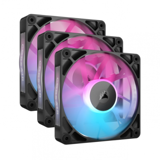 Kit de 3 Ventiladores Corsair iCUE LINK RX120 RGB | 120mm x 25mm (3 Piezas) | RGB |  2100 RPM | Concentrador del sistema iCUE LINK incluido | CO-9051018-WW