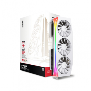 Tarjeta de Video XFX Mercury AMD Radeon RX 9070XT OC | RGB | 16 GB GDDR6  | 256bit | 3 Ventiladores | Color Blanco | RX-97TRGBBW9