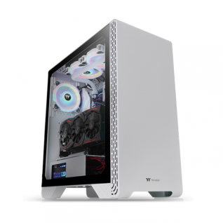 Gabinete Thermaltake S300 TG Snow Edition | Mid-Tower | Cristal Templado 4mm | Color Blanco | CA-1P5-00M6WN-00