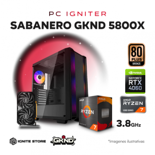 PC IGNITER SABANERO GEEKEND - R7 5800XT + RTX 4060